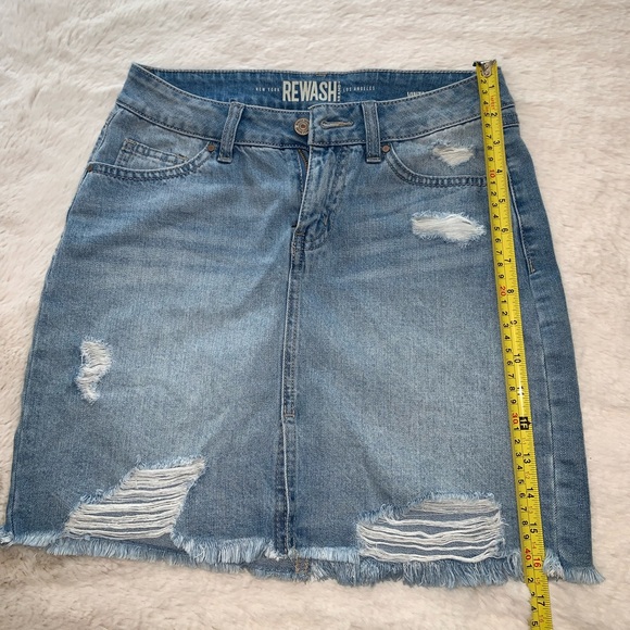 Rewash Vintage Reunion Denim Skirt Distressed - Picture 6 of 7
